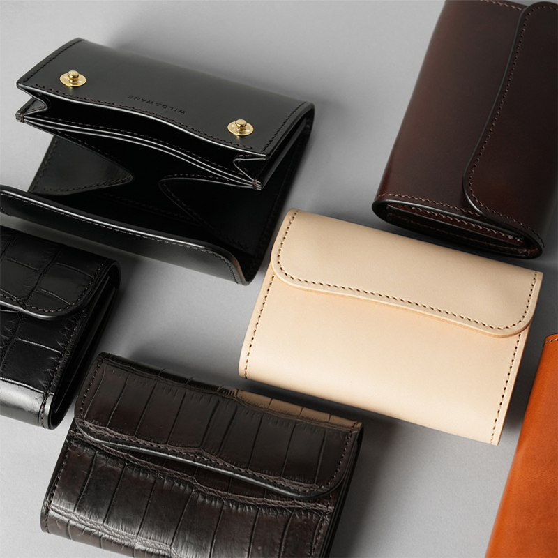 レビュー高評価商品 コンパクトウォレット《ポント》クロコ｜WILDSWANS(ワイルド 小物