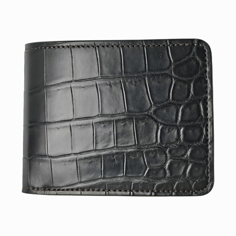 小銭入れ付き二つ折り財布《グラウンダー》クロコダイル