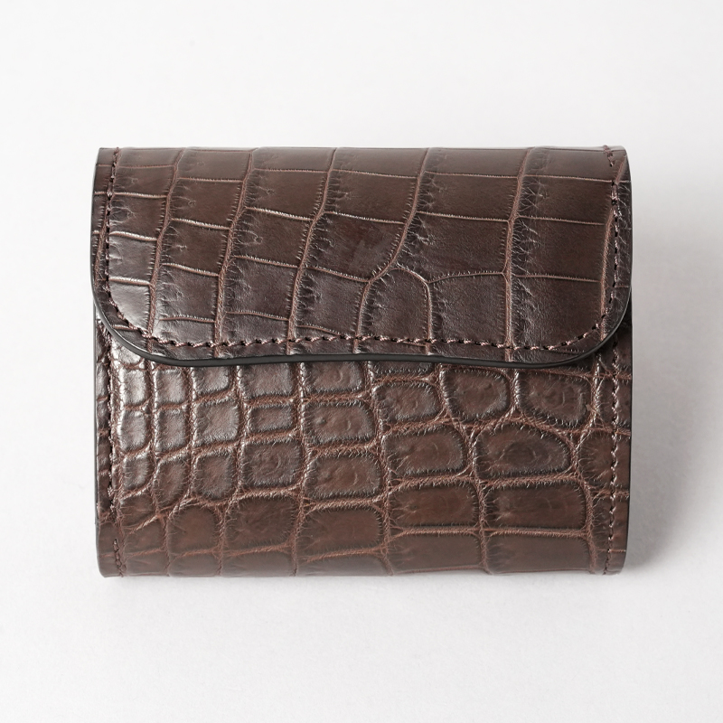 小型3つ折り財布《イーノ ミニ》クロコダイル｜WILDSWANS(ワイルド