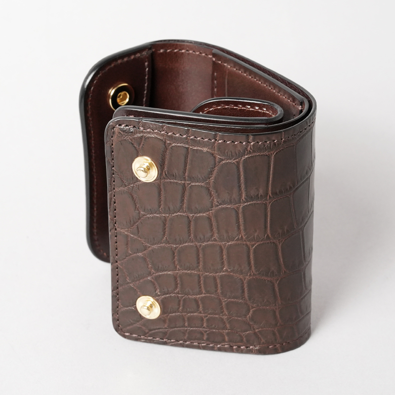 小型3つ折り財布《イーノ ミニ》クロコダイル｜WILDSWANS(ワイルド