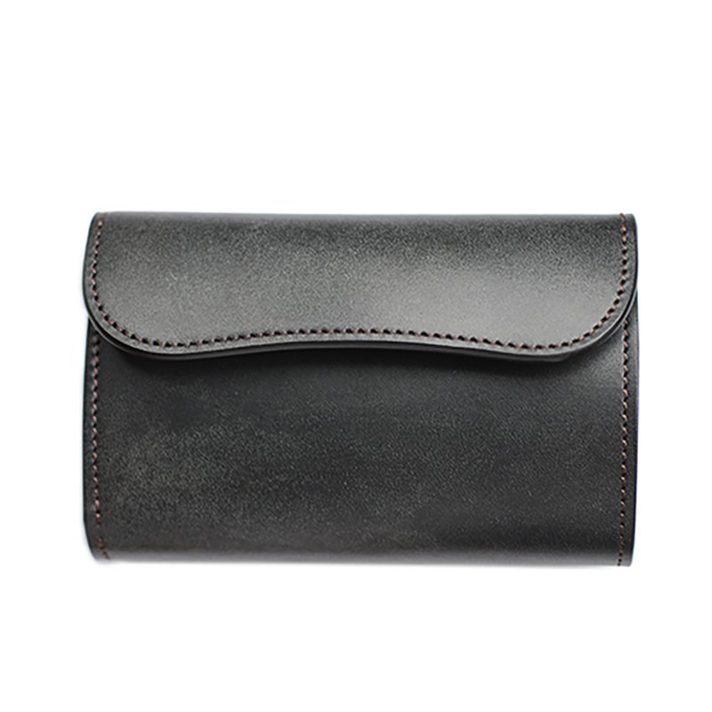 中型三つ折り財布《バーン》フルグレインブライドル｜WILDSWANS