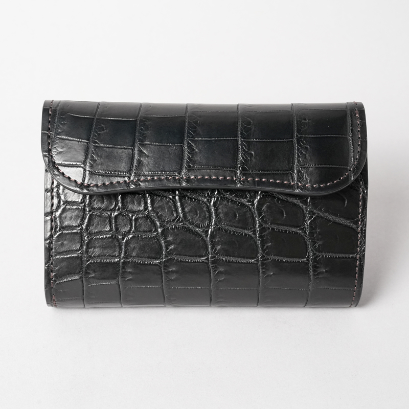 WILD SWANS クロコダイル バーン 中型三つ折り財布《バーン》クロコダイル｜WILDSWANS(ワイルドスワンズ