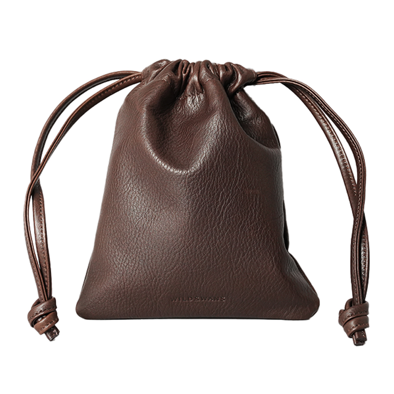 ドローストリングバッグ《ブレス》ラスティカーフ｜WILDSWANS