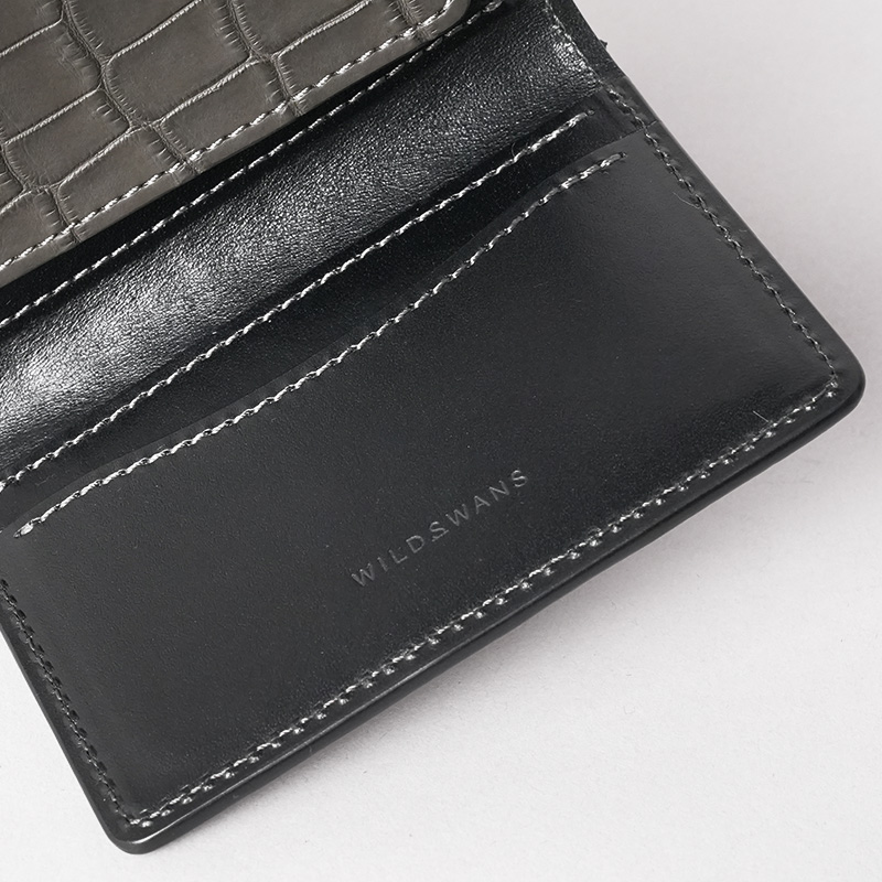 薄型名刺入れ《アドラー》クロコダイル｜WILDSWANS(ワイルドスワンズ