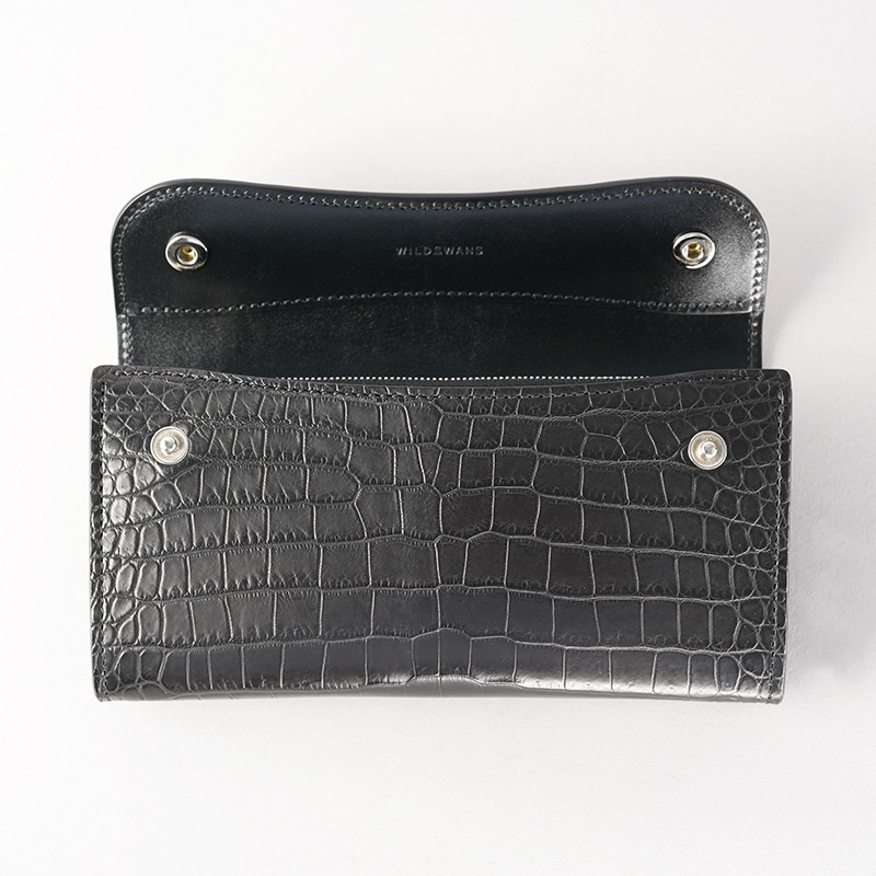 大型長財布《ウェーブ》受注生産センター取りポロサス｜WILDSWANS