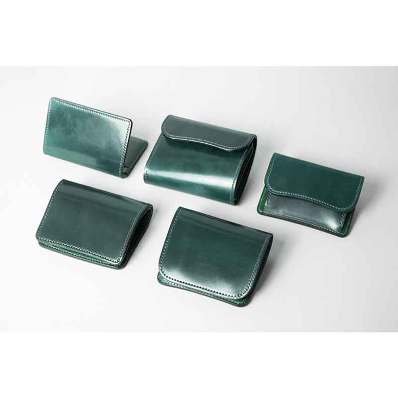 小型三つ折り財布《イーノ》シェルコードバン限定色｜WILDSWANS 
