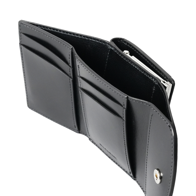 がま口付き三つ折り財布《フェルモア》サドルプルアップ｜WILDSWANS 
