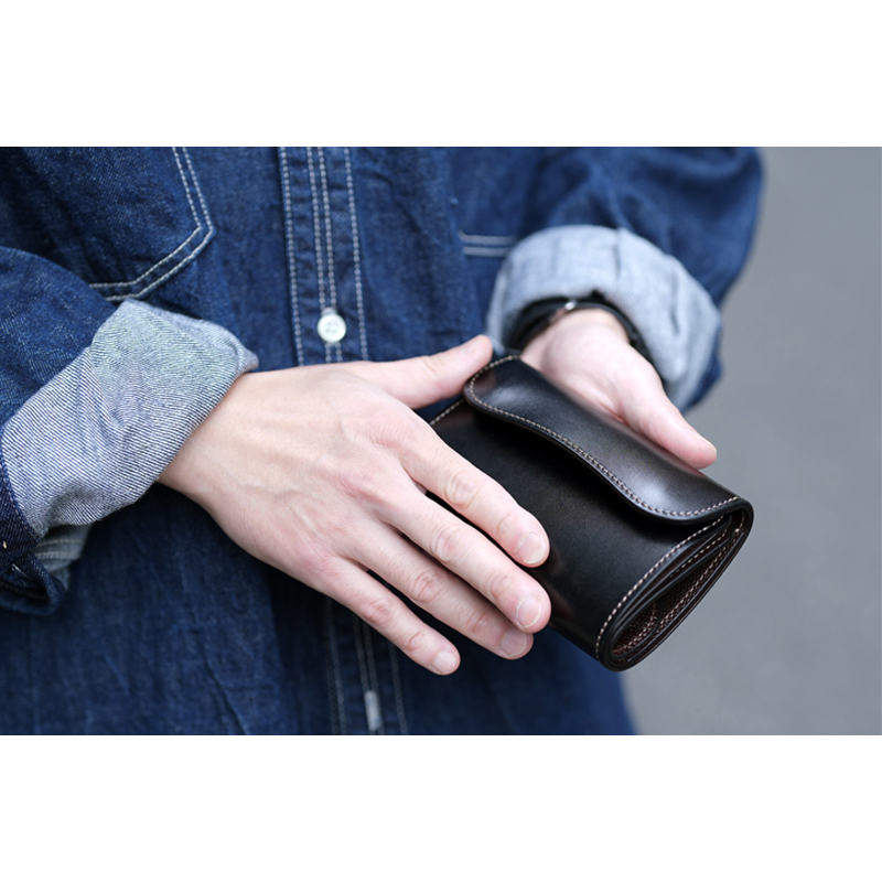 中型三つ折り財布《バーン》サドルプルアップ限定仕様 