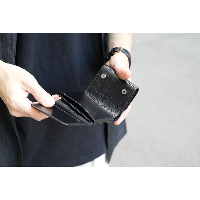 ミニ財布《ステラ》クロコ墨染め｜WILDSWANS(ワイルドスワンズ