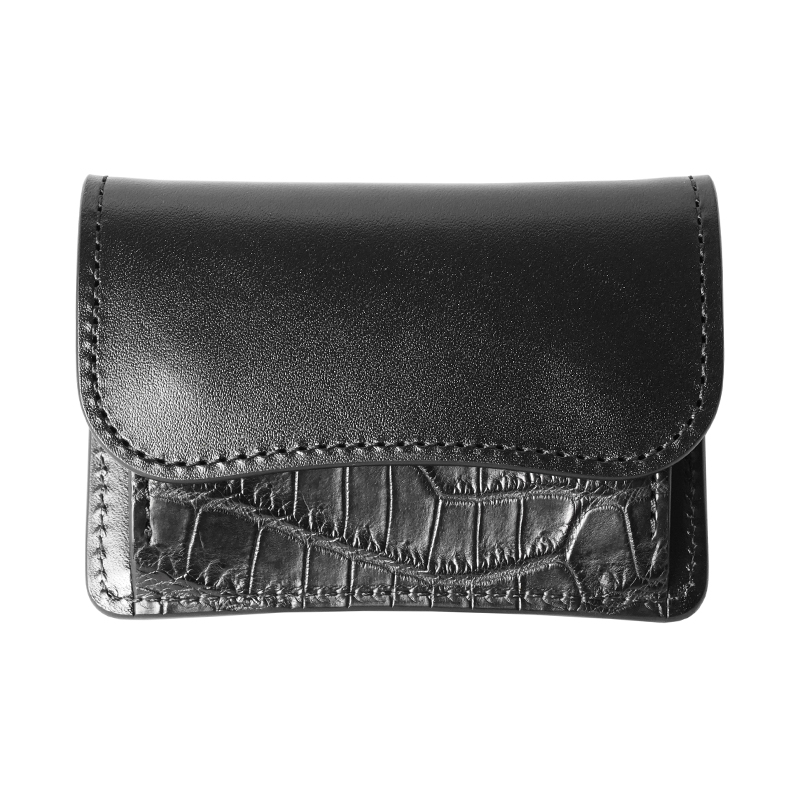 WILDSWANS タング　トリプルレザー　黒 レザー コインケース シックで贅沢な3つのレザーを使用したレザーアイテムが登場し