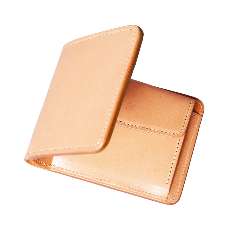 WILDSWANS グラウンダー シェルコードバン ナチュラル 二つ折り財布《グラウンダー》｜シェルコードバン ナチュラル