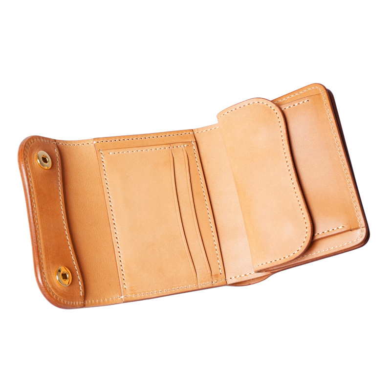 【美品】イーノ　ワイルドスワンズ　ナチュラル 小型三つ折り財布《イーノ》｜シェルコードバン ナチュラル