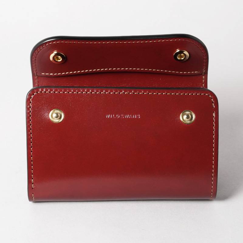 WILDSWANS BYRNE(バーン) サドルプルアップ バーガンディ 3つ折り財布《バーン》サドルプルアップ限定色｜WILDSWANS(ワイルド