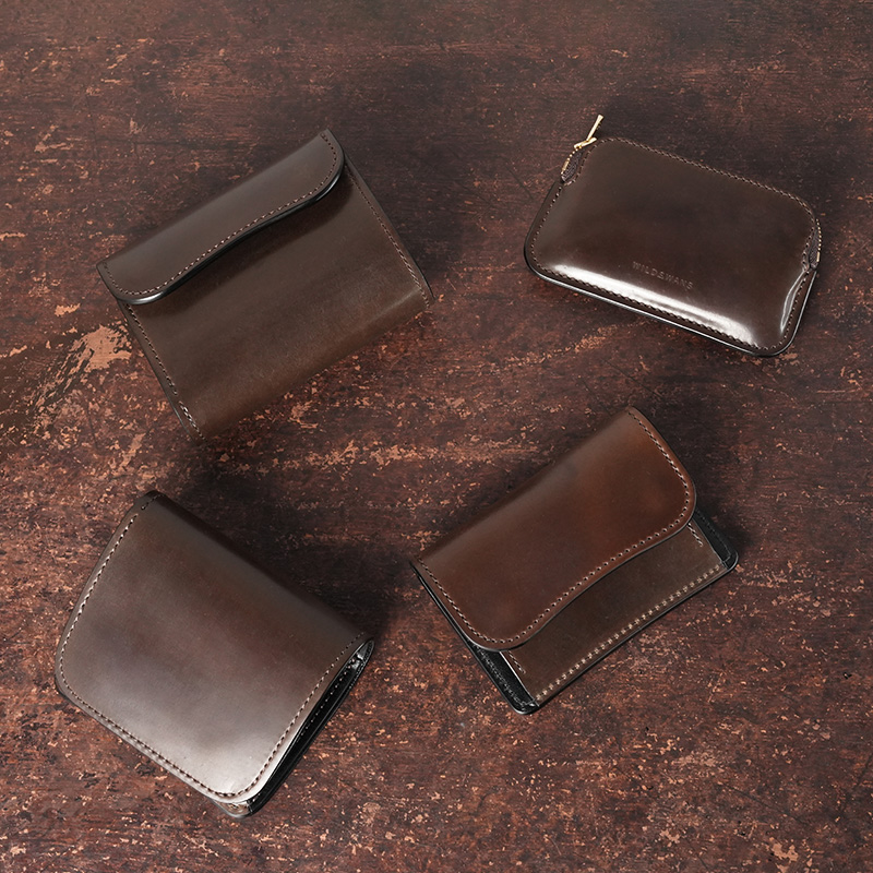 WILD SWANS ワイルドスワンズタング コニャックコードバン コインケース《タング》シェルコードバン限定色｜WILDSWANS(ワイルド