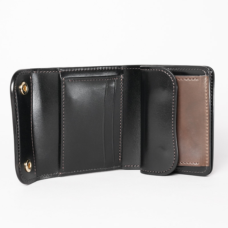 小型三つ折り財布《イーノ》シェルコードバン限定色｜WILDSWANS