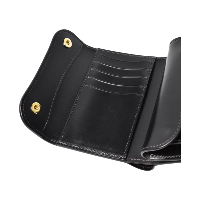 中型三つ折り財布《バーン》受注生産オイルポロサス｜WILDSWANS