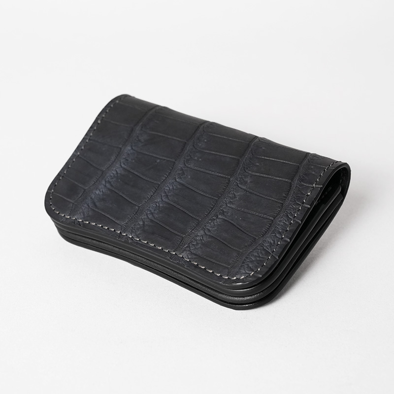 ホック付名刺入れ《ジェネラル2》受注生産オイルポロサス｜WILDSWANS