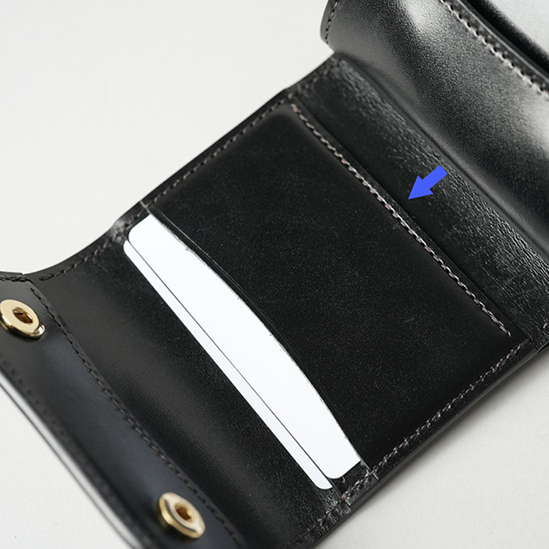 小型3つ折り財布《イーノ ミニ》シェルコードバン｜WILDSWANS(ワイルド